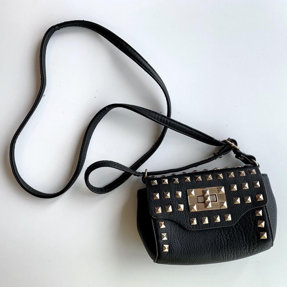 Valentino Lookalike Black & Gold Studded Bag